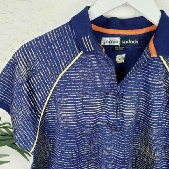 Vintage Jamie Sadock Golf Workout Performance Sport Top Front Zipper M - Picture 2 of 8